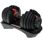 Huitich 24kg adjustable dumbbell set with black weight plates and dial for weight selection